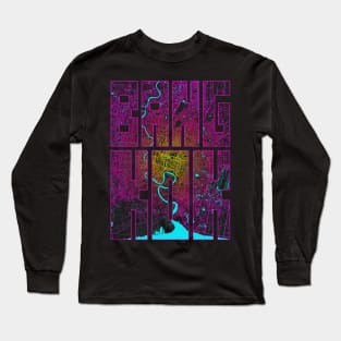 Bangkok, Thailand City Map Typography - Neon Long Sleeve T-Shirt